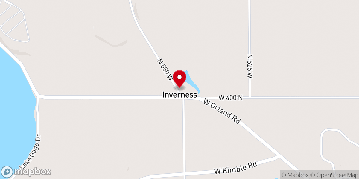 Map showing location of Lake Gage Congregational Church