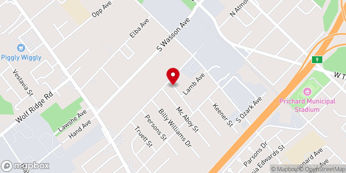 Map showing location of Third Baptist Church
