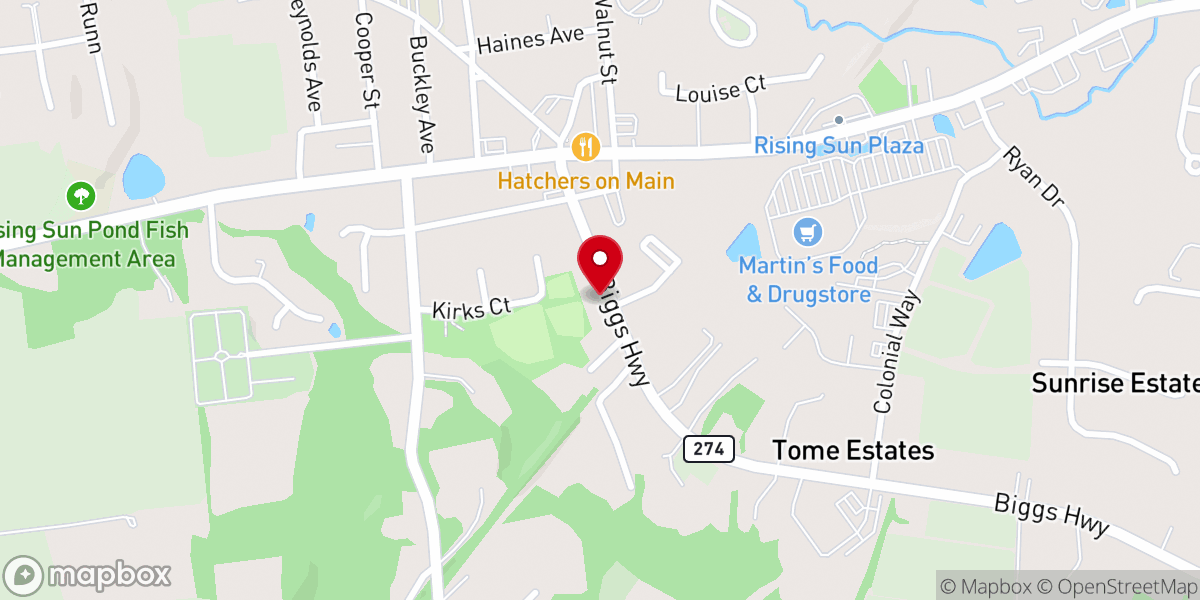 Map showing location of St. Agnes Church