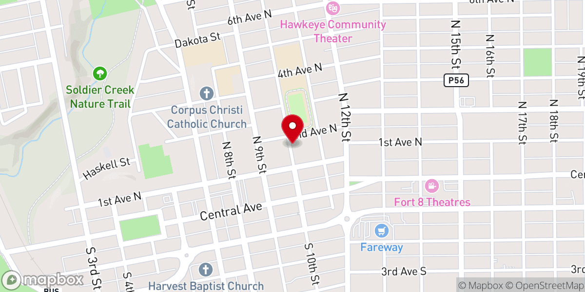 Map showing location of The Lord's Cupboard Community Pantry