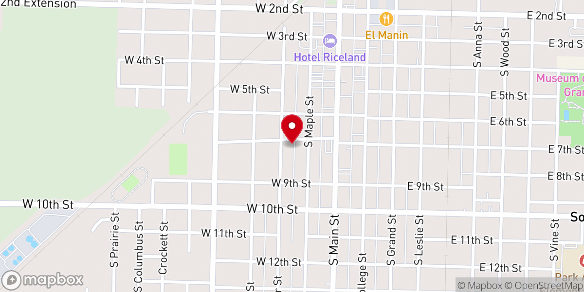 Map showing location of St John's Lutheran Church Lc Ms