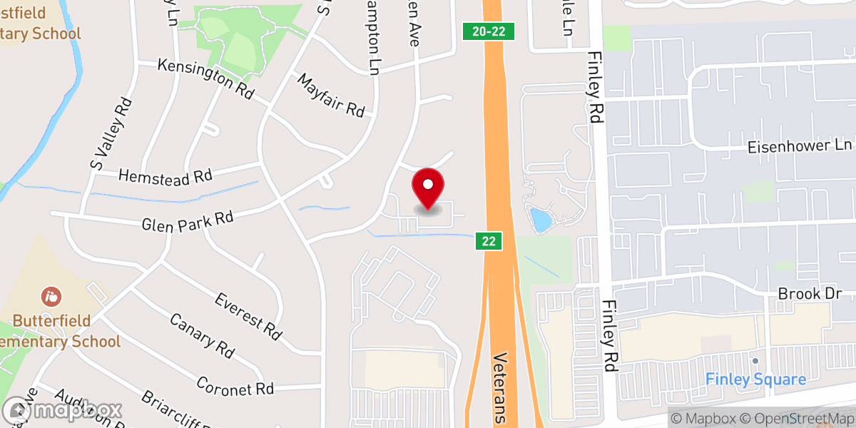 Map showing location of Christ Church Butterfield