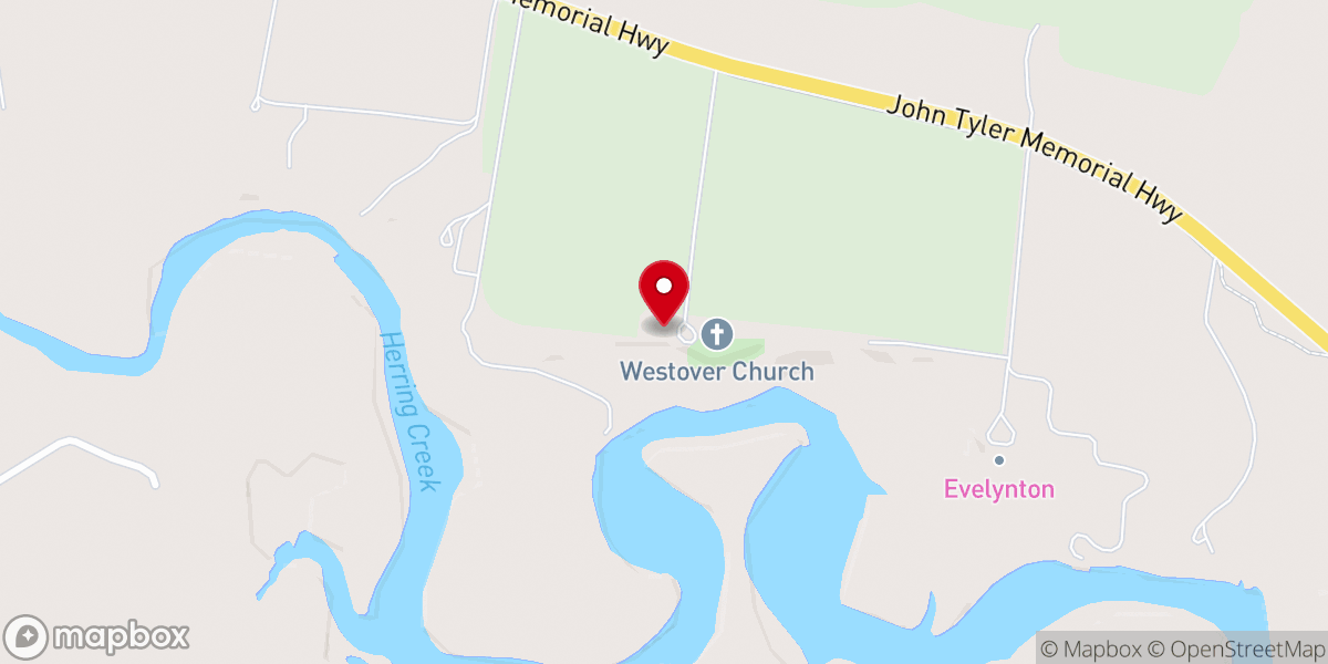 Map showing location of Westover Church