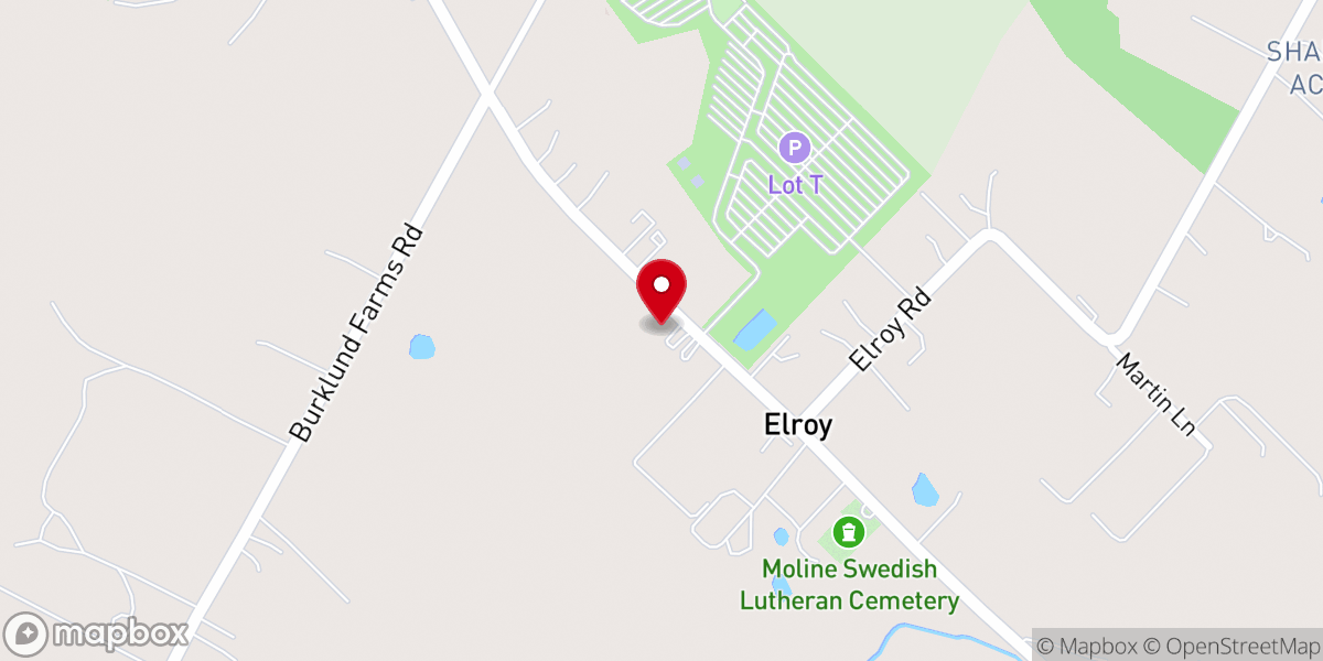 Map showing location of First Baptist Church of Elroy
