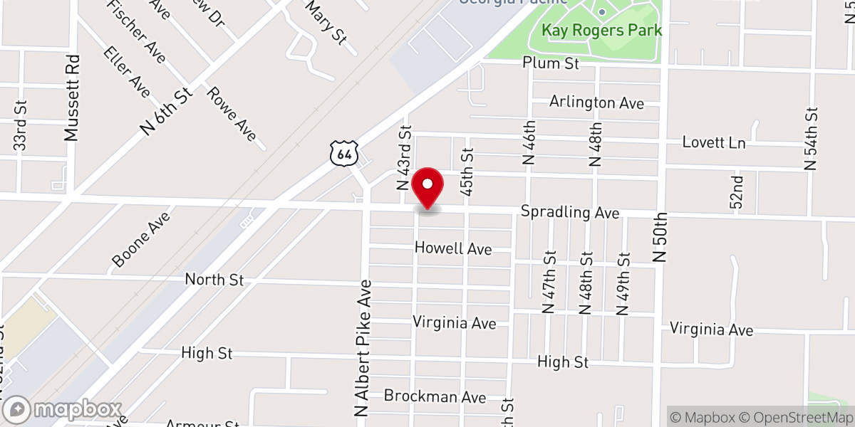 Map showing location of Faith Fellowship Tabernacle