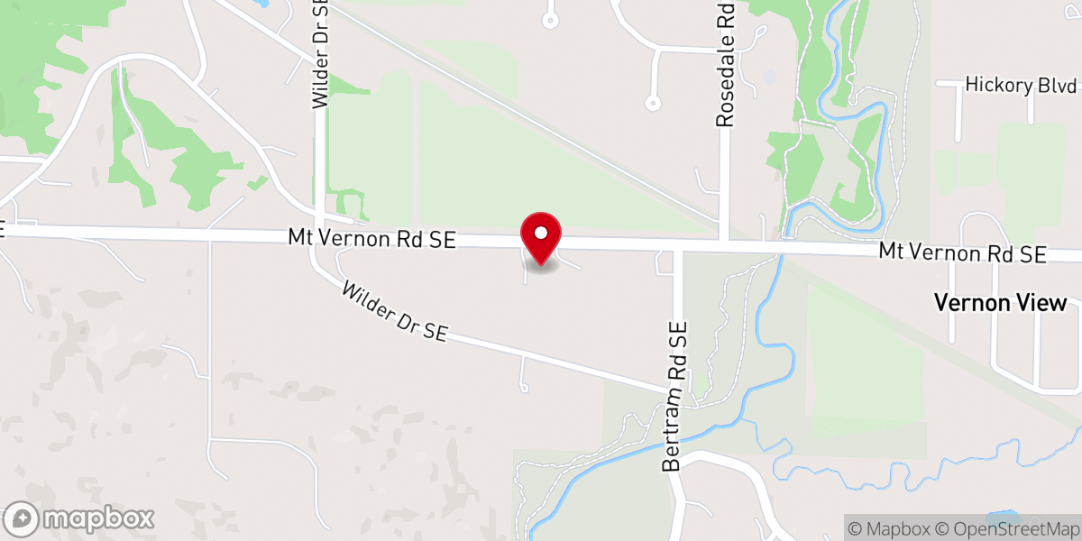 Map showing location of Valley View Baptist Church