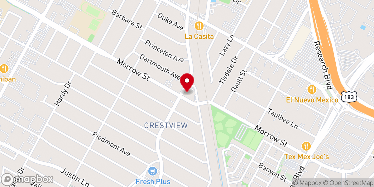 Map showing location of Violet Crown City Church