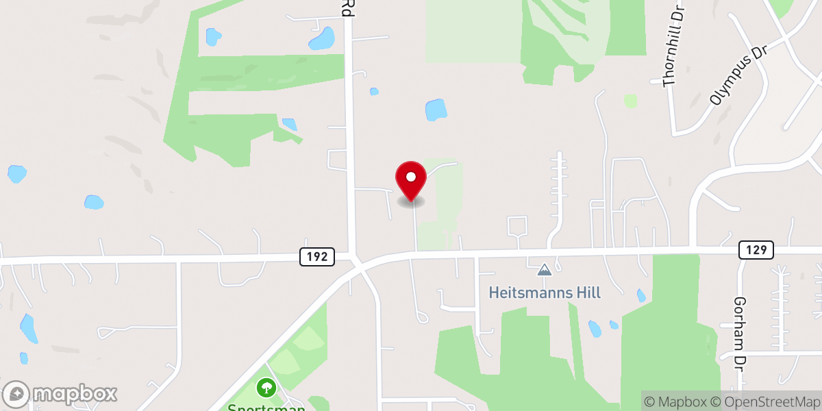 Map showing location of Hamilton Christian Center