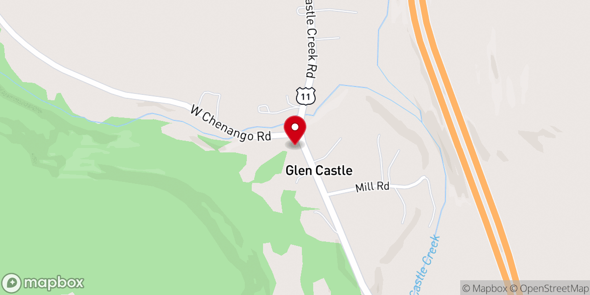Map showing location of Glen Castle United Methodist Church