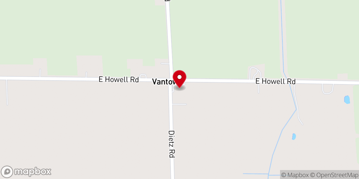 Map showing location of Vantown Community Church