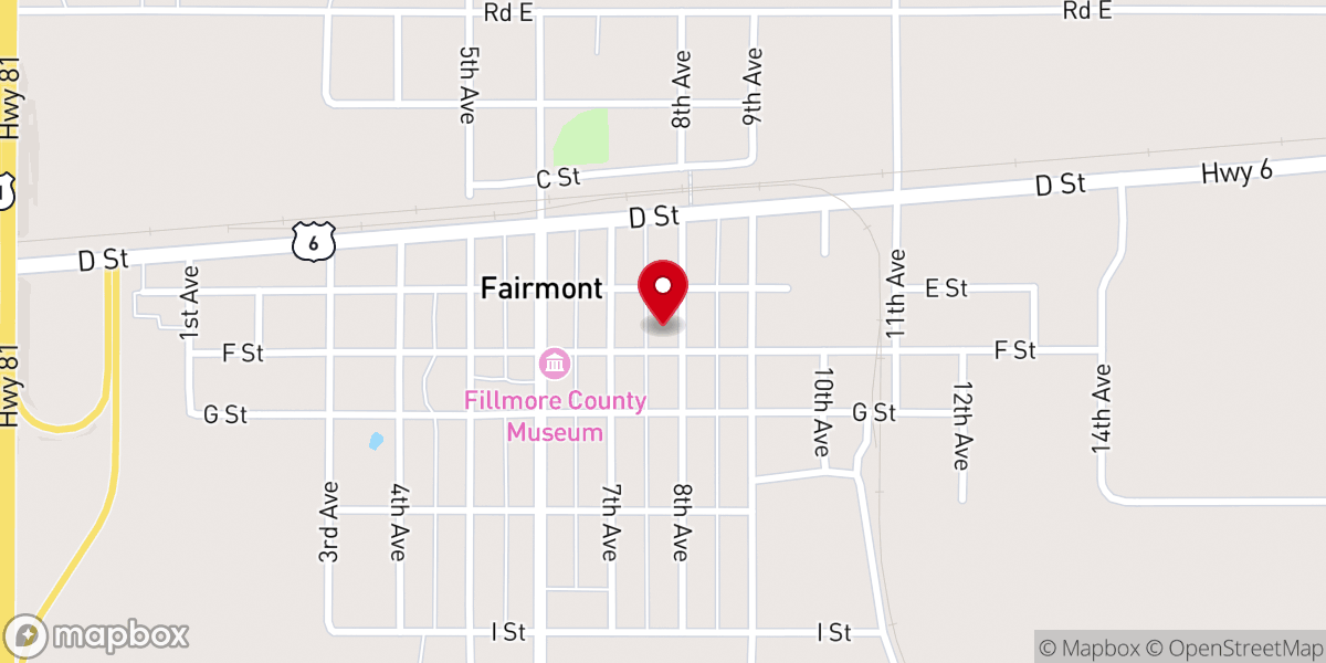 Map showing location of United Methodist Church