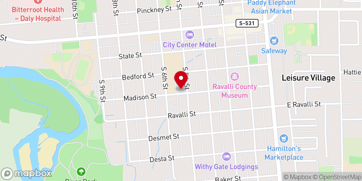 Map showing location of Christ Bible Church
