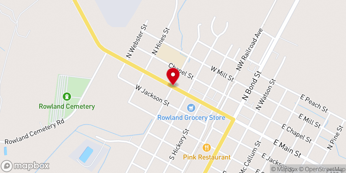 Map showing location of Ray Garrison Wedding Officiant