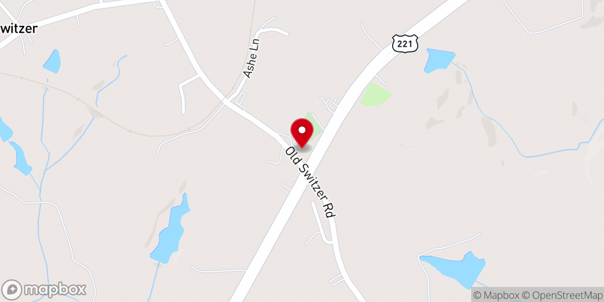 Map showing location of Switzer First Baptist Church
