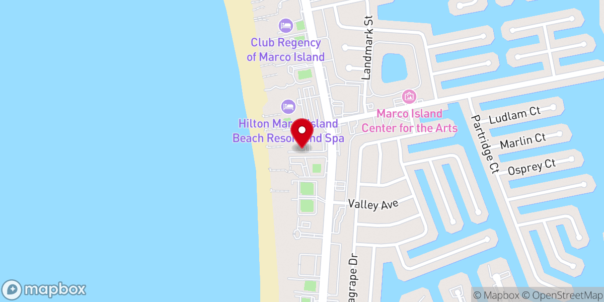Map showing location of Marco Island Water Sports
