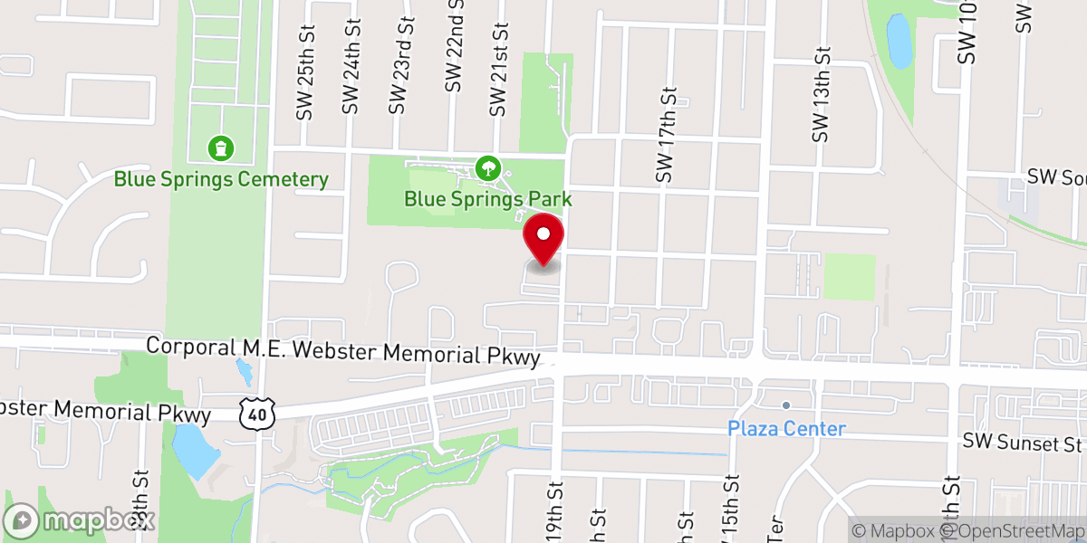 Map showing location of Parkview Community of Chirst Church