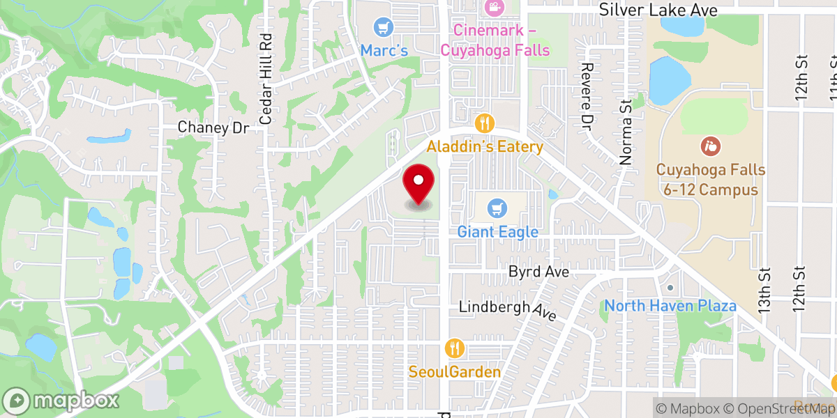 Map showing location of Grace Cathedral