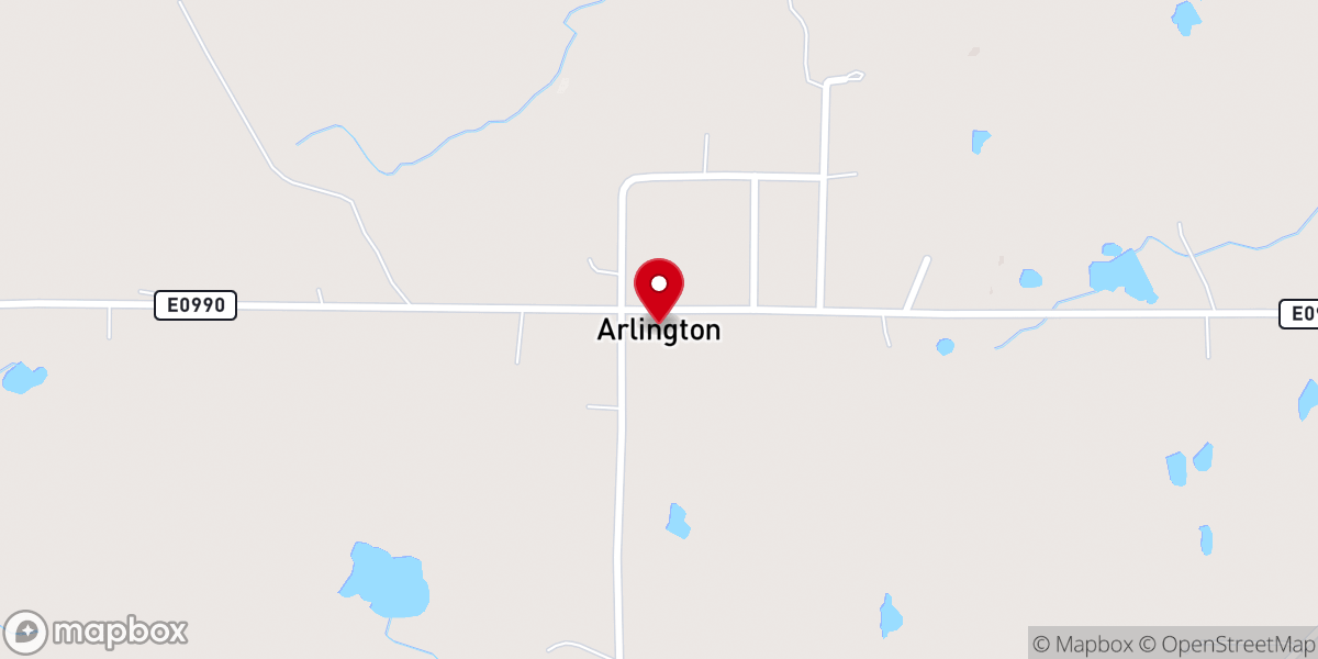 Map showing location of Arlington United Methodist Church