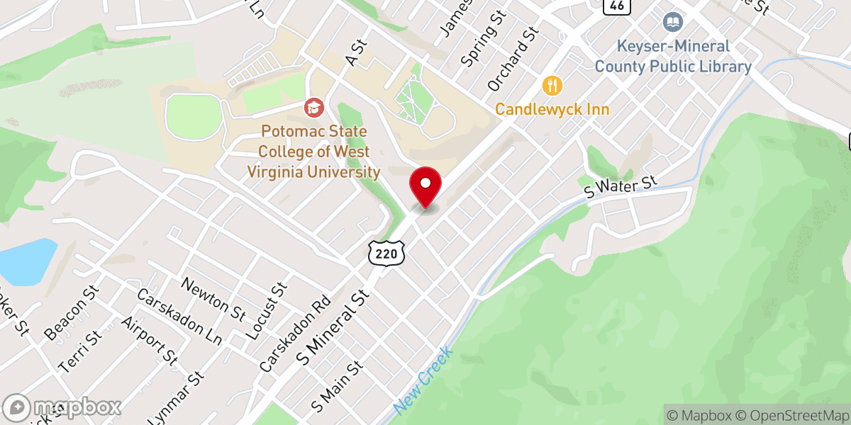 Map showing location of Emmanuel Episcopal Church