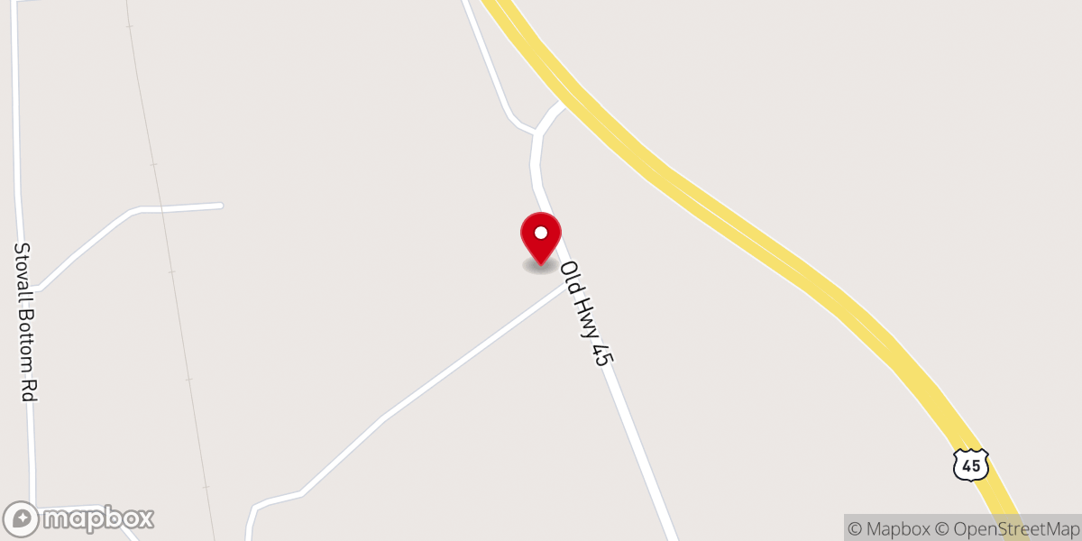Map showing location of Hamilton Baptist Church