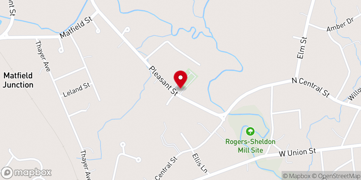 Map showing location of East Bridgewater Food Pantry