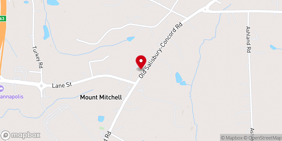 Map showing location of Mt Mitchell Global Methodist Church