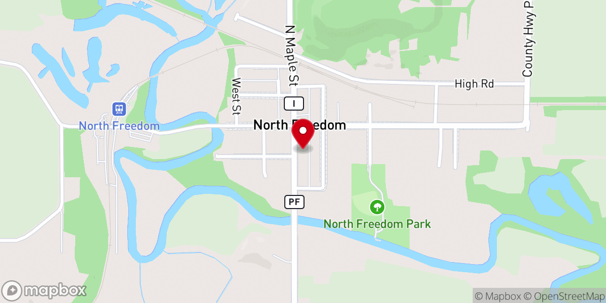Map showing location of St Paul Lutheran Church