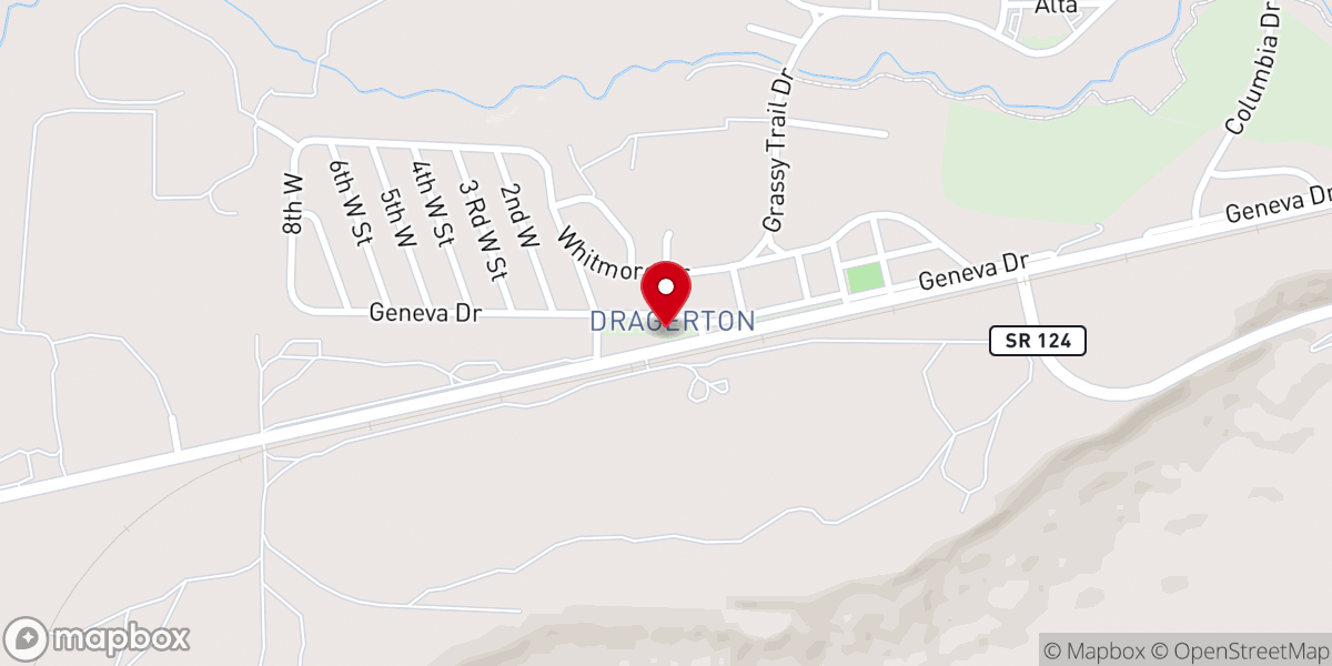 Map showing location of East Carbon Community Church