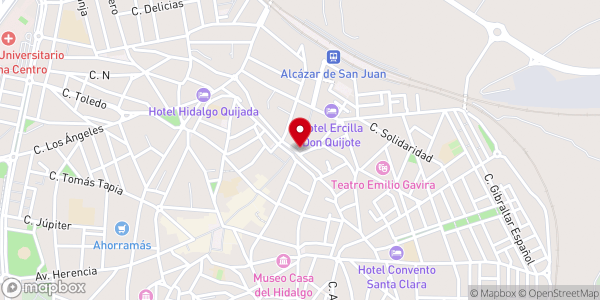 Map showing location of Ermita del Cristo de Villajos