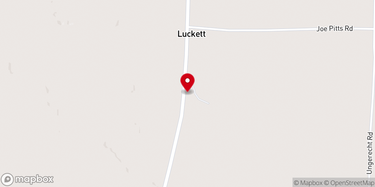 Map showing location of Luckett Church