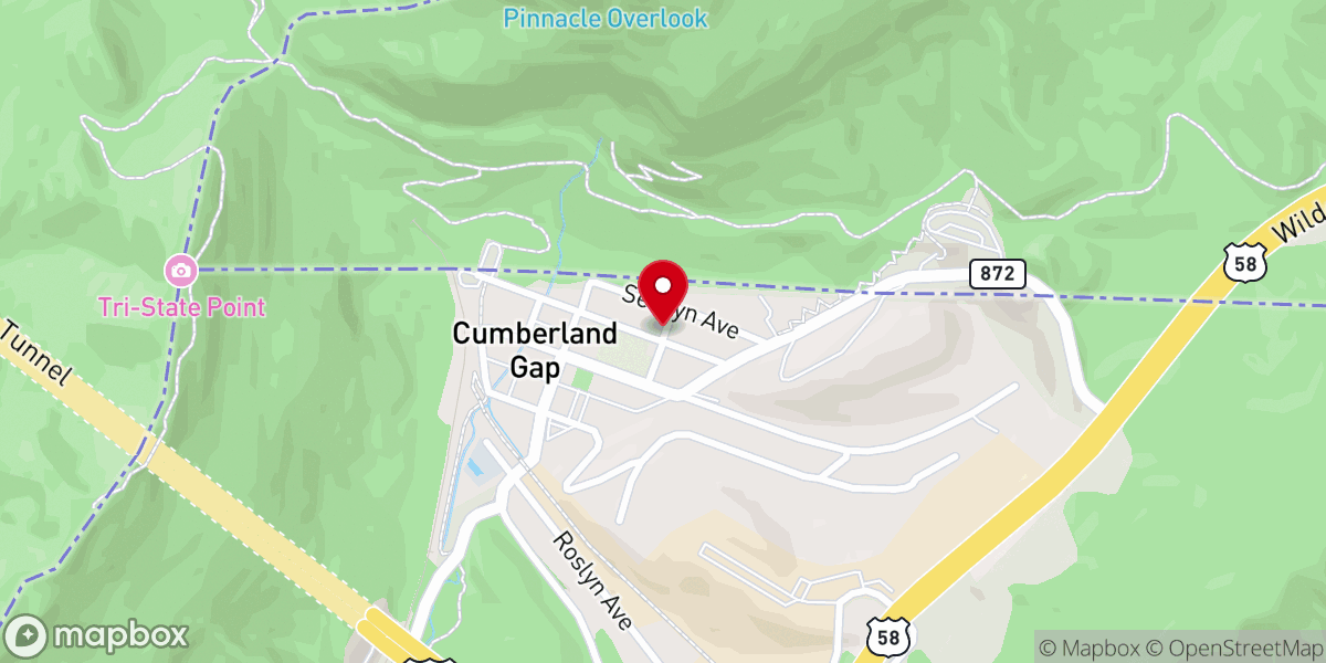 Map showing location of The Olde Church and Parsonage Guest House