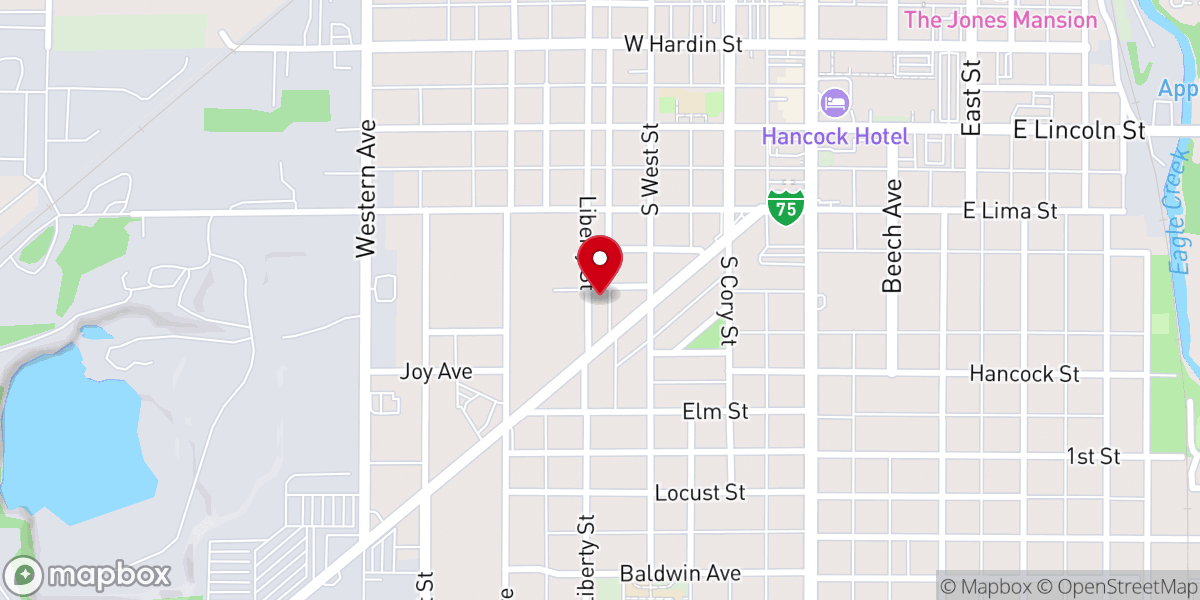 Map showing location of Mason Chapel AME Church