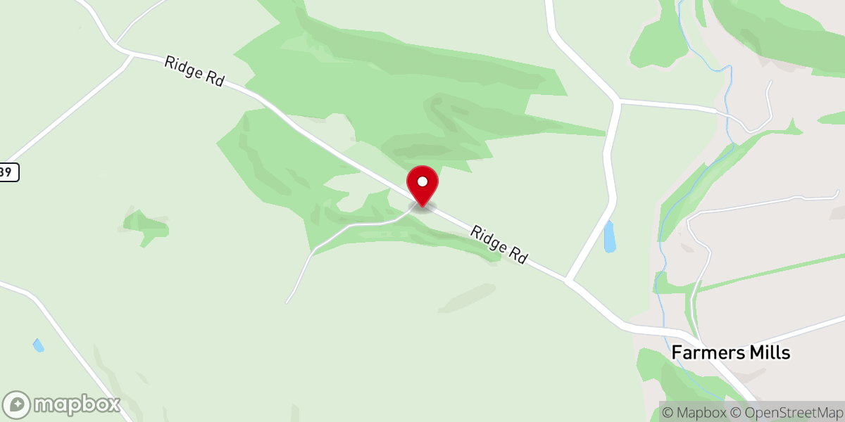 Map showing location of St. John's Union Church