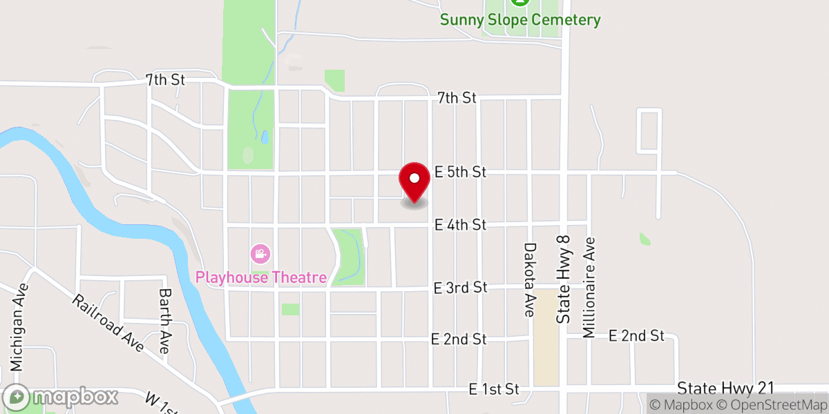 Map showing location of St Vincent's Catholic Church