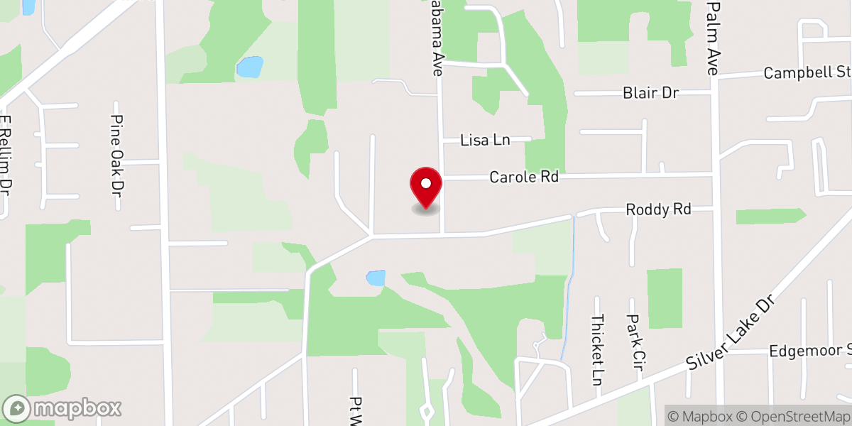 Map showing location of Greater Mt Moriah Baptist Church