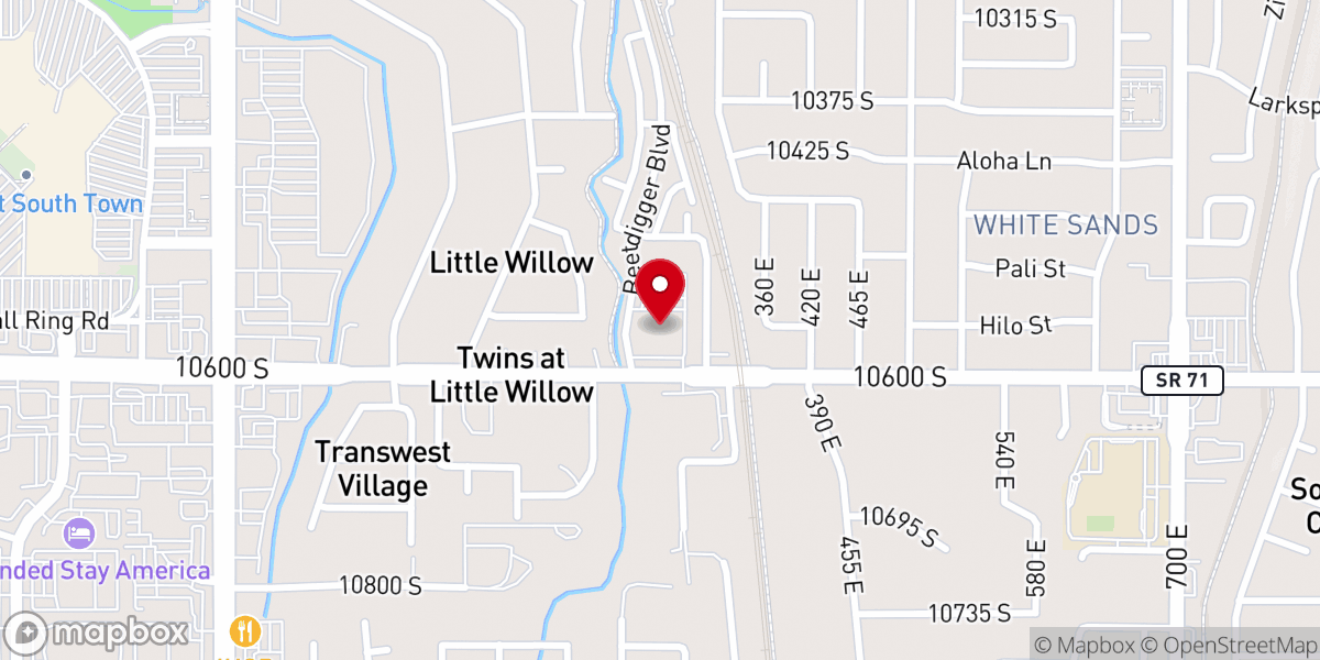 Map showing location of LDS Genesis Building