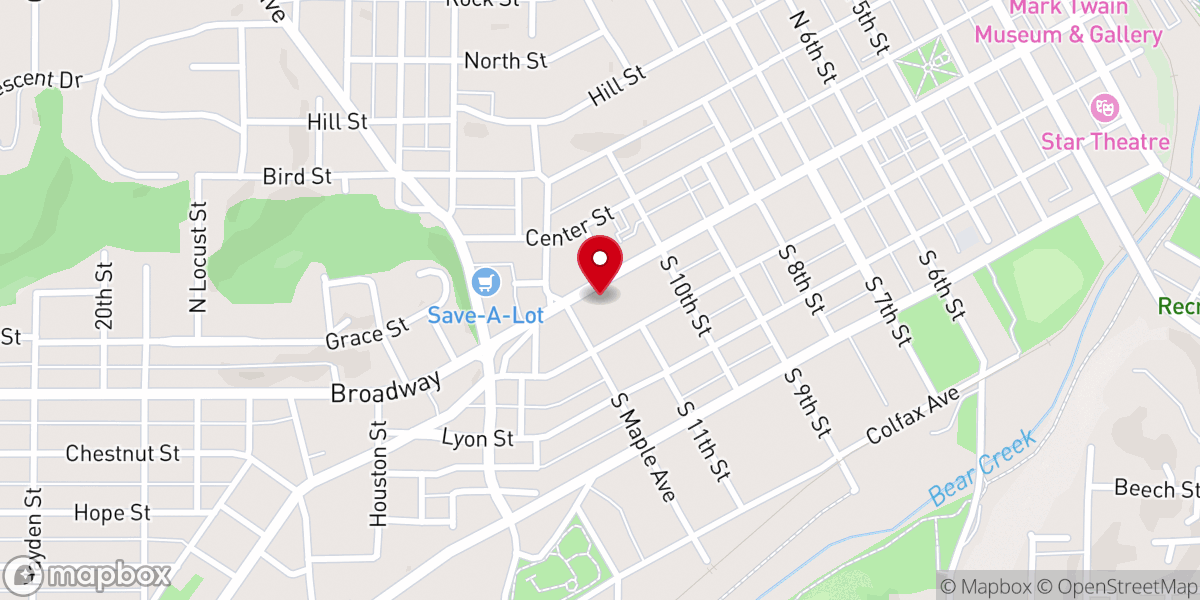 Map showing location of Holy Family Catholic Church