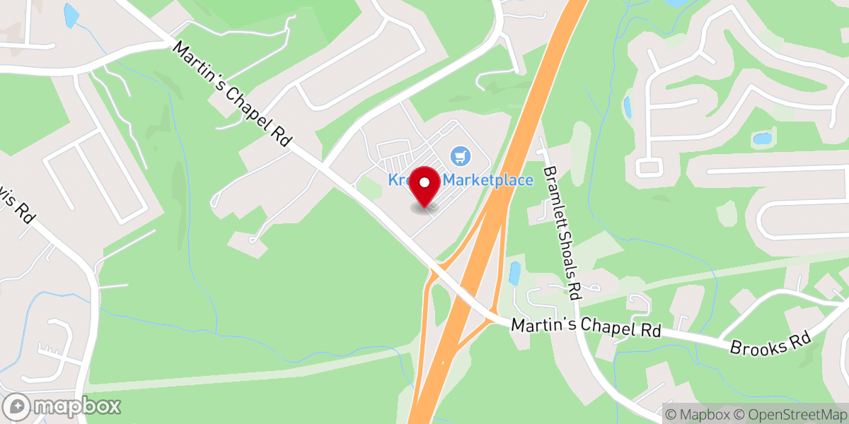 Map showing location of Martin's Chapel