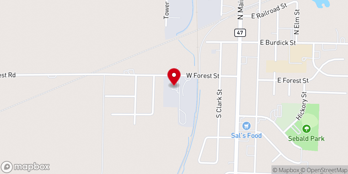 Map showing location of Community Bible Church