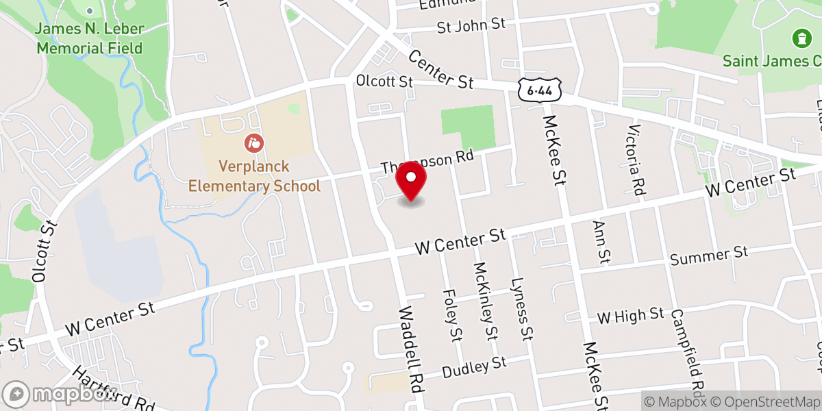 Map showing location of Assumption RC Church