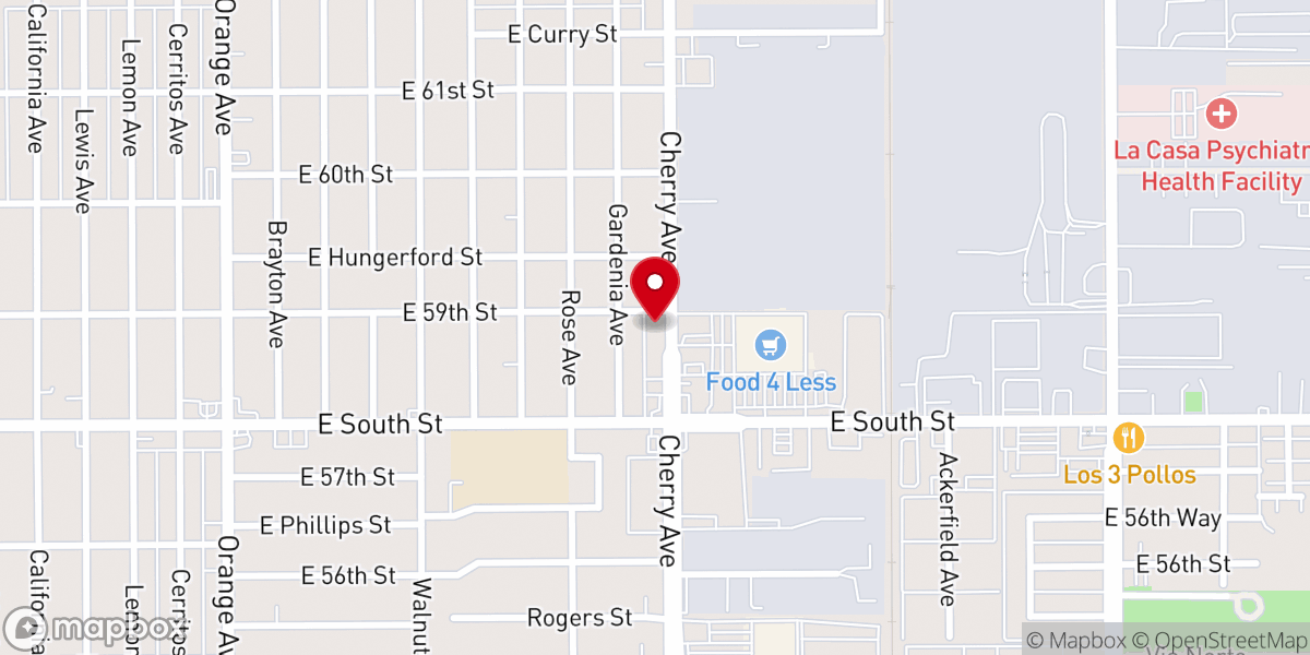 Map showing location of Intercity Fellowship Hall