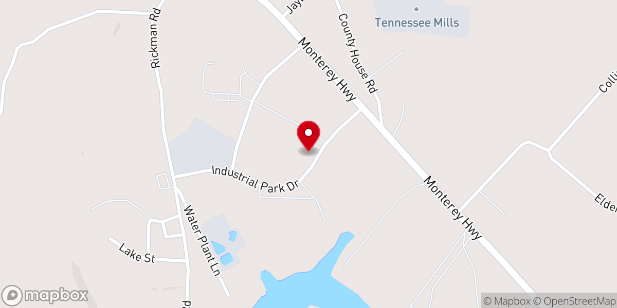 Map showing location of Recycling Center