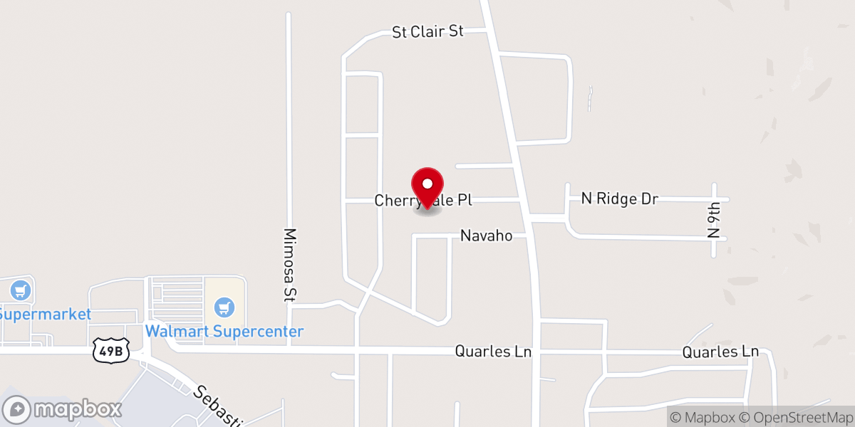 Map showing location of Faith Outreach Ministries
