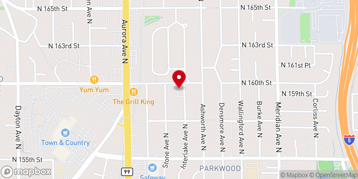 Map showing location of Trinity Presbyterian Church