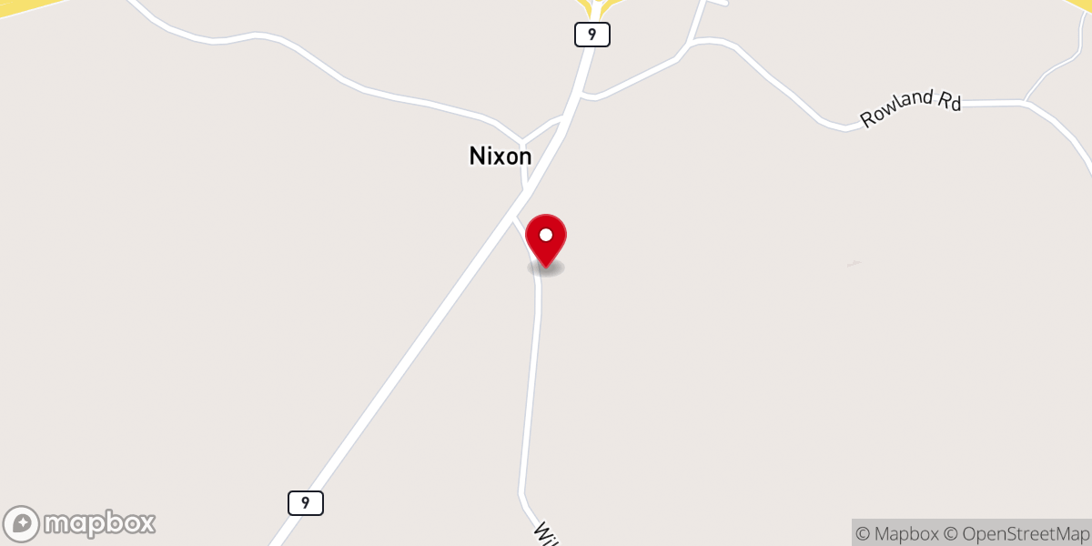 Map showing location of Wilson Chapel Baptist Church