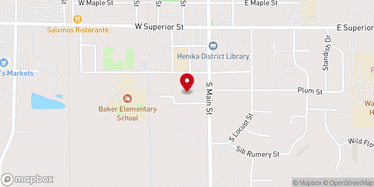 Map showing location of St Therese Catholic Church