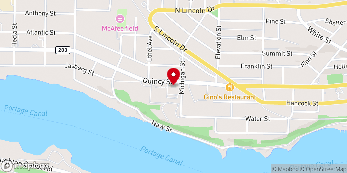 Map showing location of Gloria Dei Lutheran Church