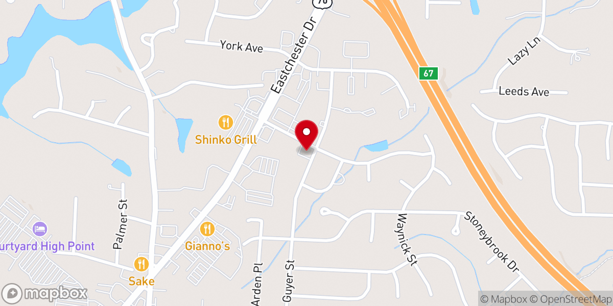 Map showing location of Hallelujah Baptist Church