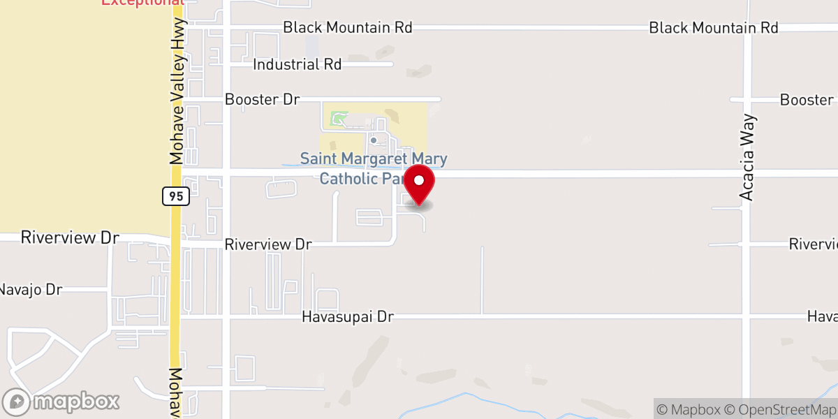 Map showing location of Valley Christian Church