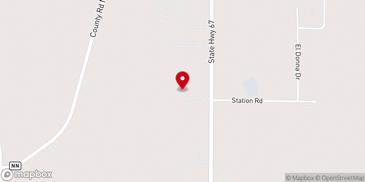 Map showing location of Neosho Church of Christ Inc